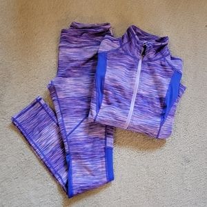 Zella Girl Leggings and zip up jacket